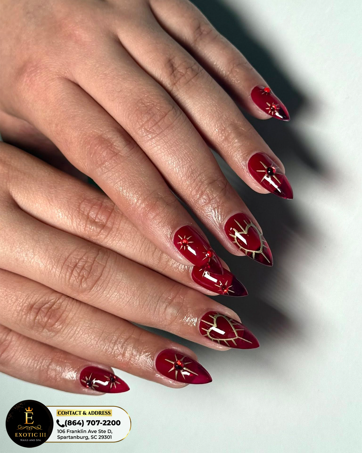 Exotic Nails & Spa III nail work in Spartanburg, South Carolina